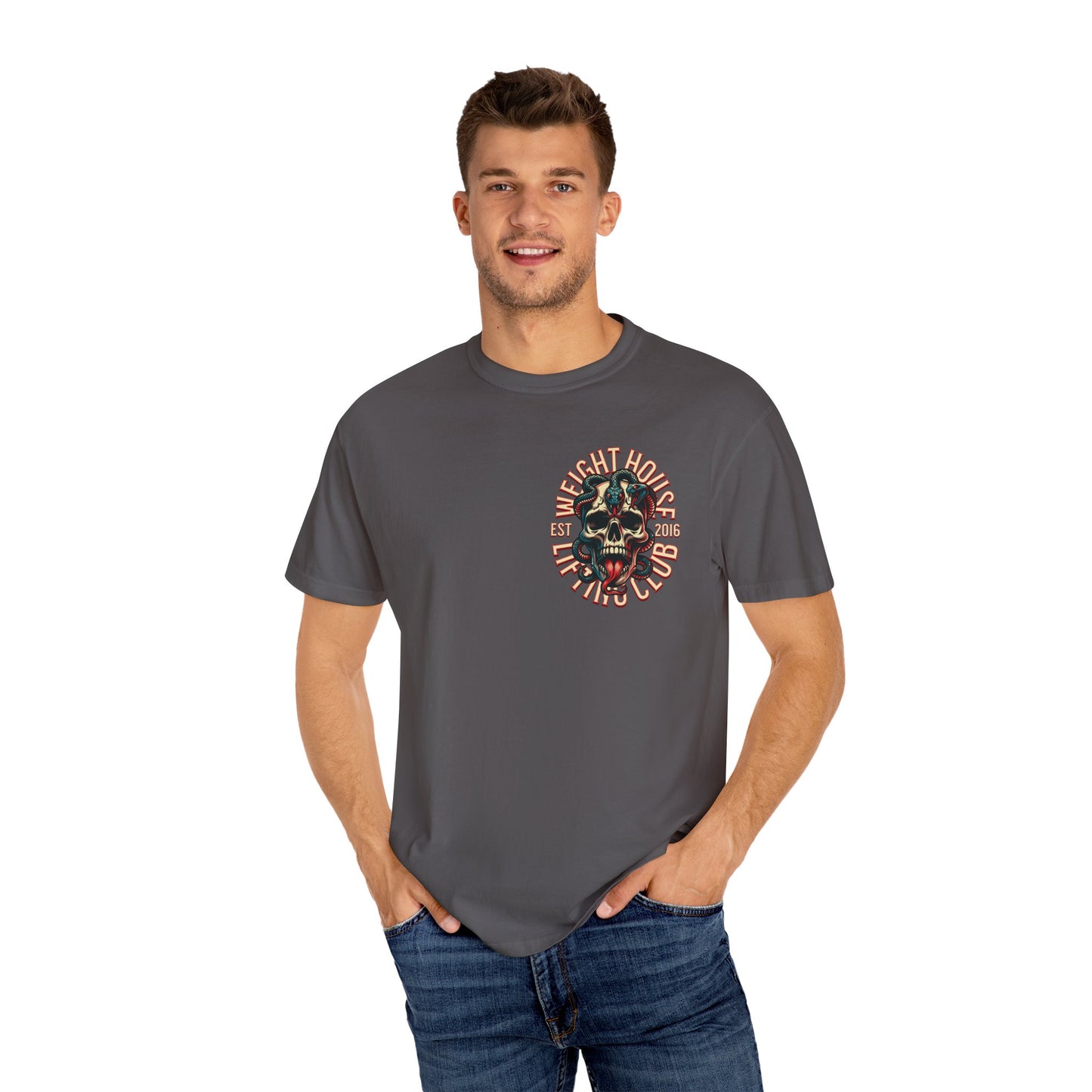 Weight House Lifting Club Tee – Tattoo Edition (Oversized Pump Cover)
