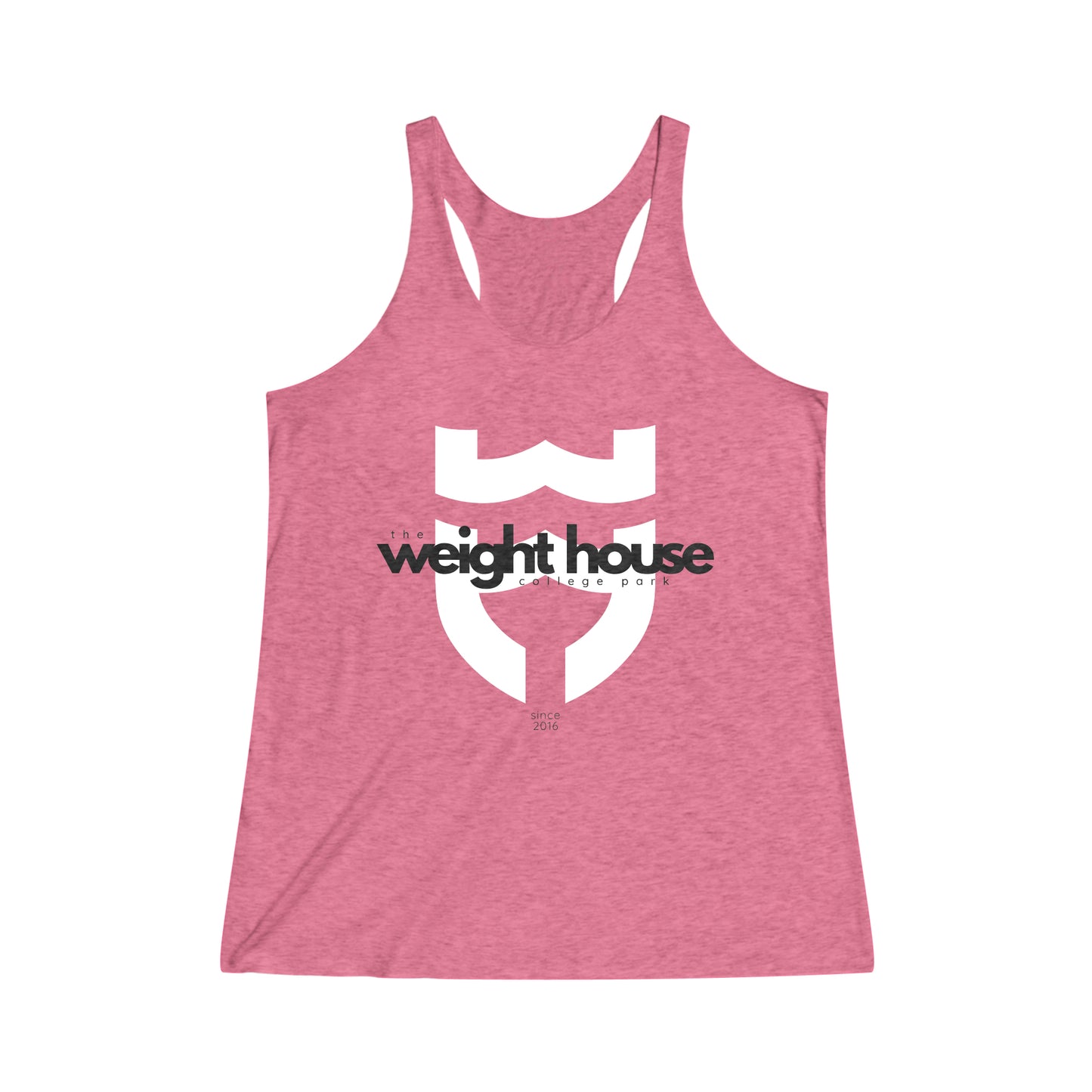 Big logo Weight House Tri-Blend Racerback Tank