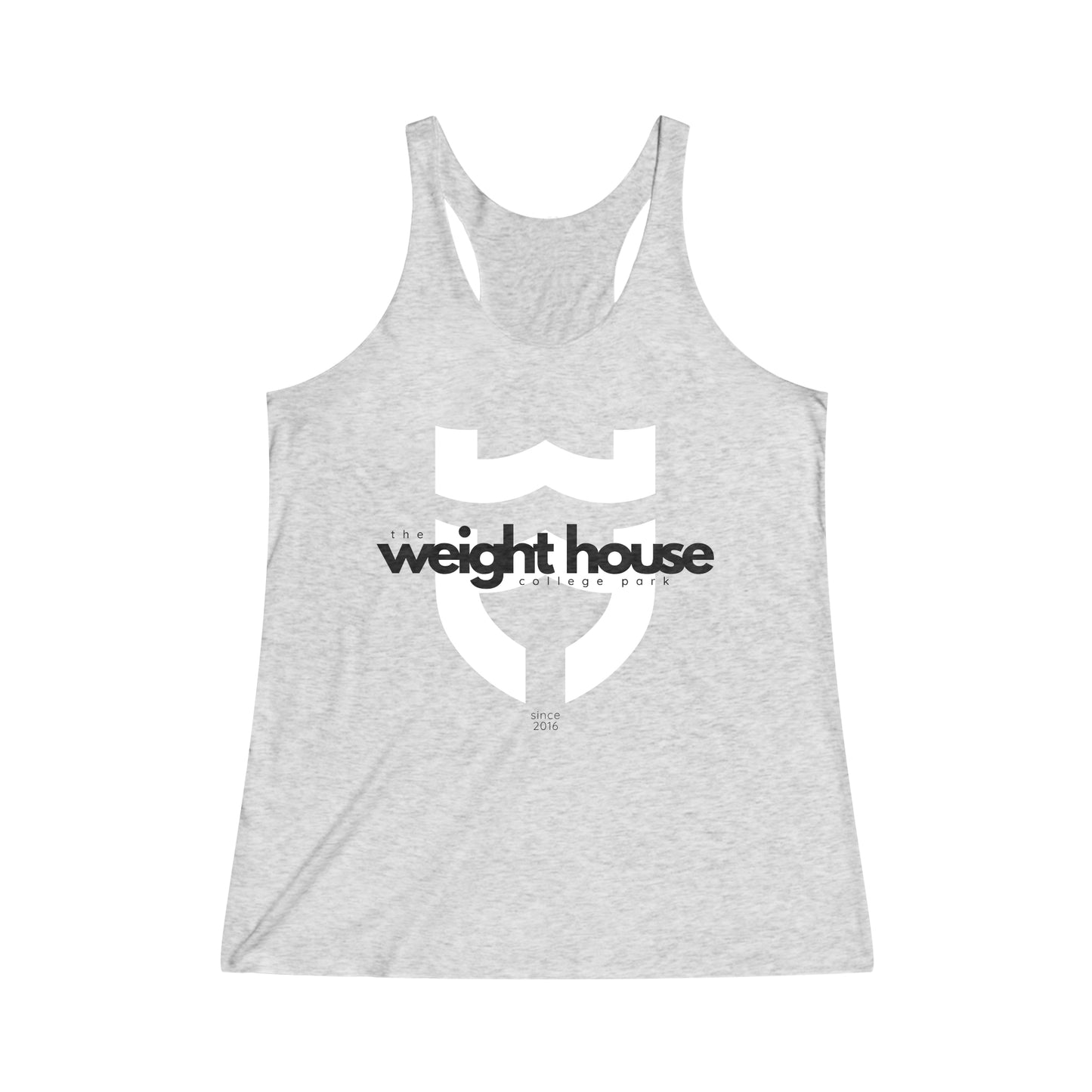 Big logo Weight House Tri-Blend Racerback Tank