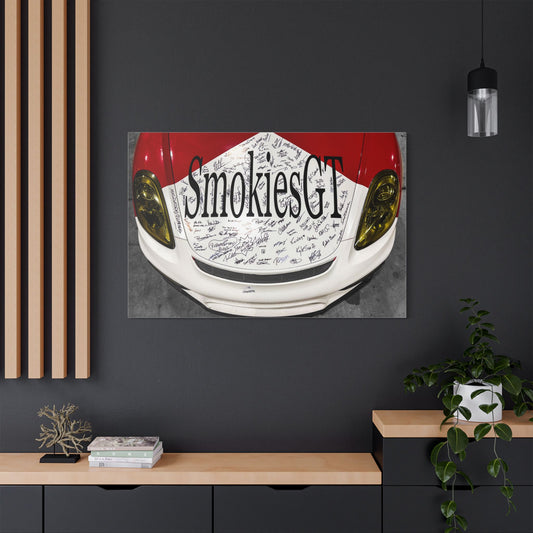 SmokiesGT Signed Hood Racing Art - Satin Stretched Canvas