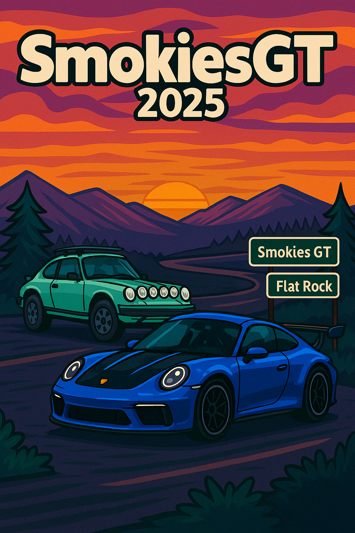 SmokiesGT 2025 Unisex CVC Jersey T-shirt - Car Enthusiast Apparel