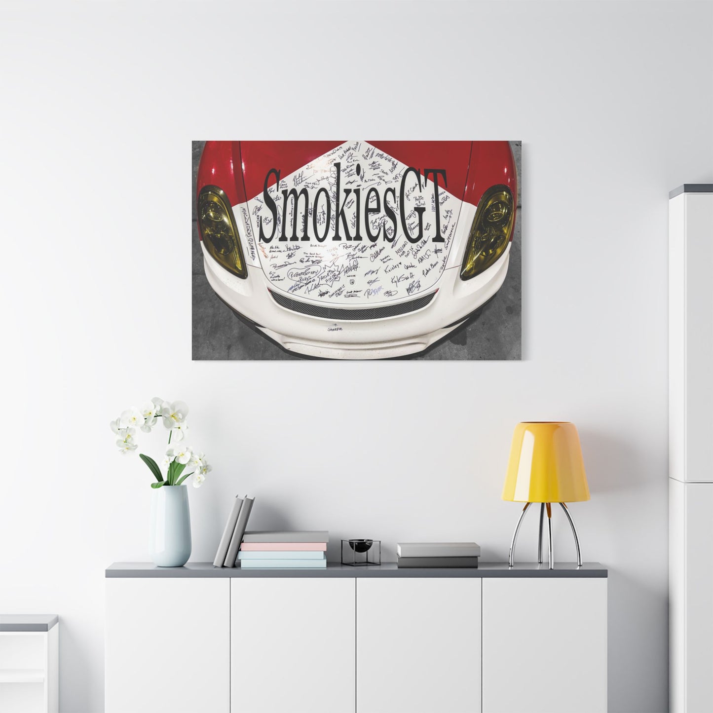 SmokiesGT Signed Hood Racing Art - Satin Stretched Canvas